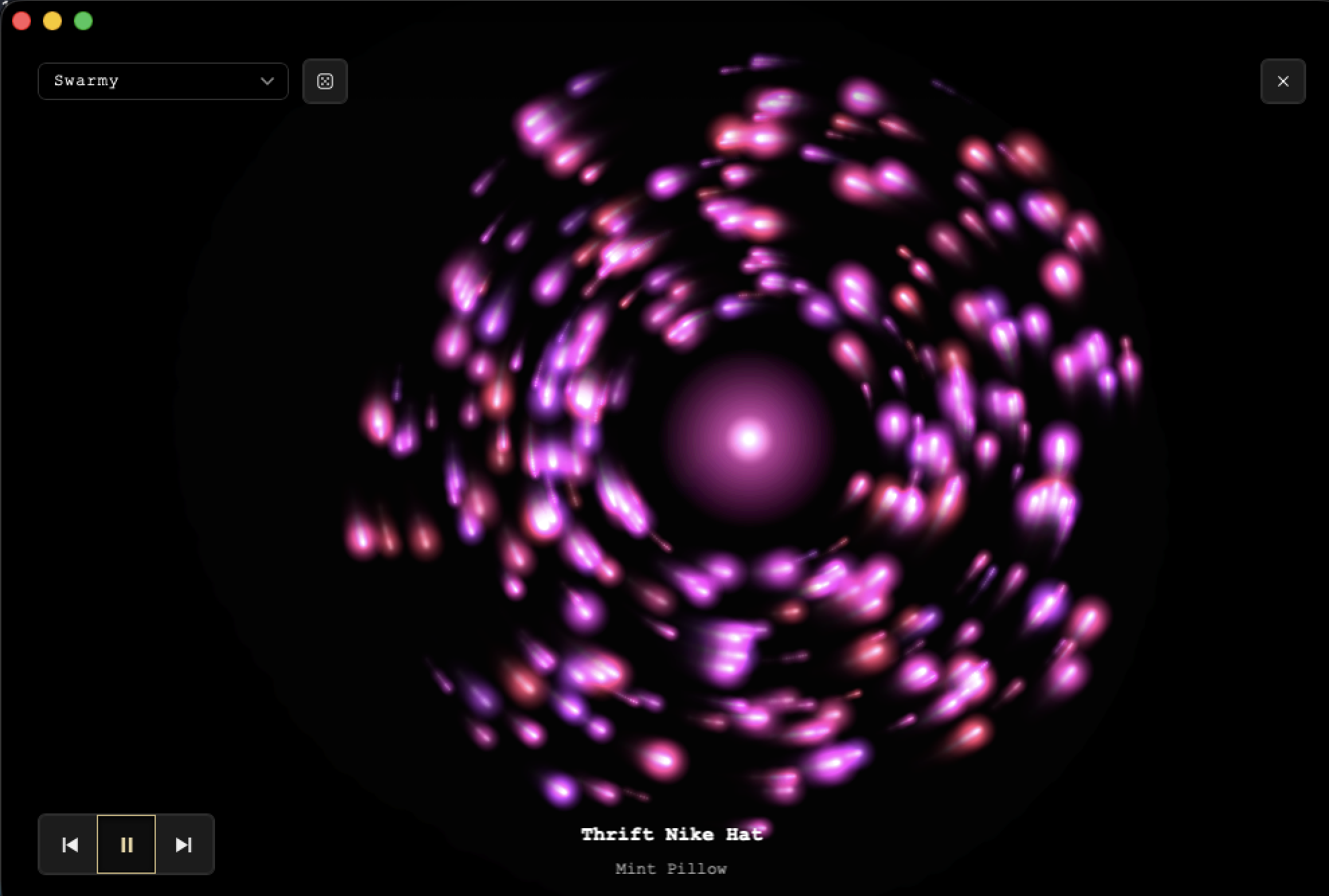 The visualizer running full window